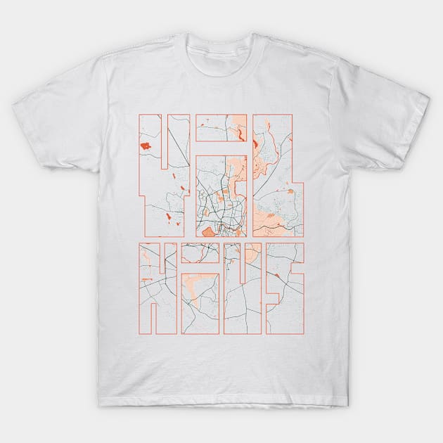 Vilnius, Lithuania City Map Typography - Bohemian T-Shirt by deMAP Studio